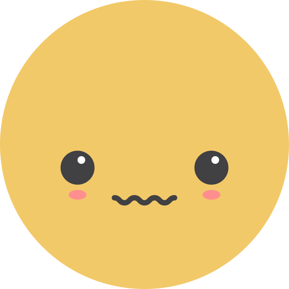 desenho animado emoji com facial expressão png