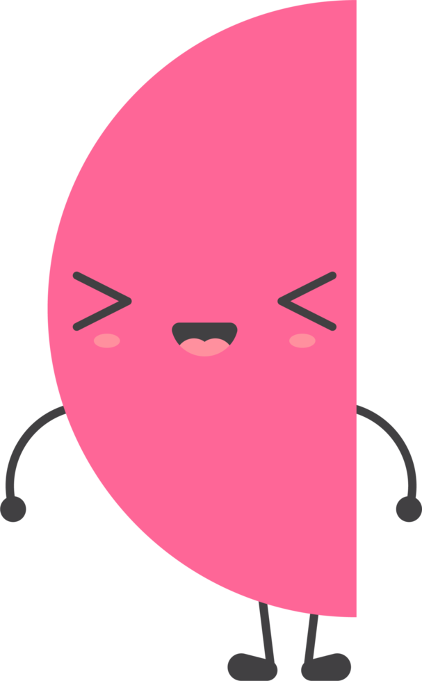 cartone animato geometrico forma con emozioni png