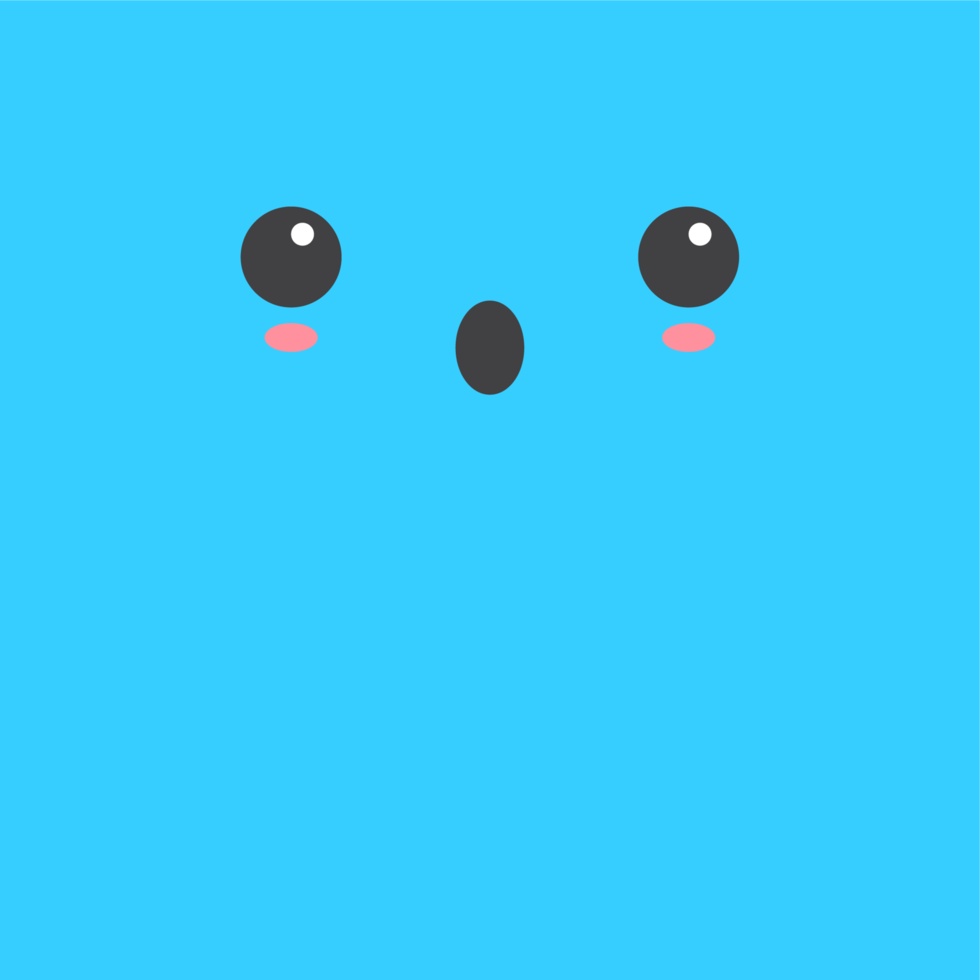Cartoon geometric shape with emotions png