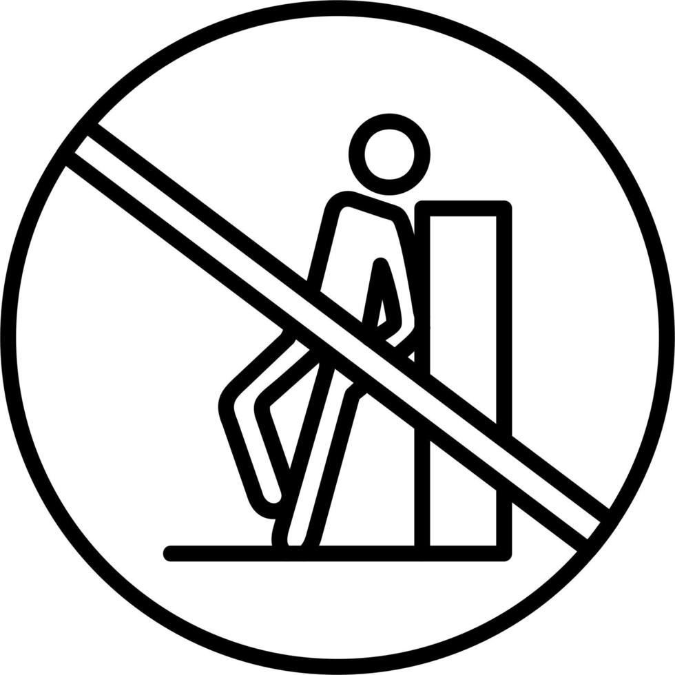 Do Not Lean Door Vector Icon