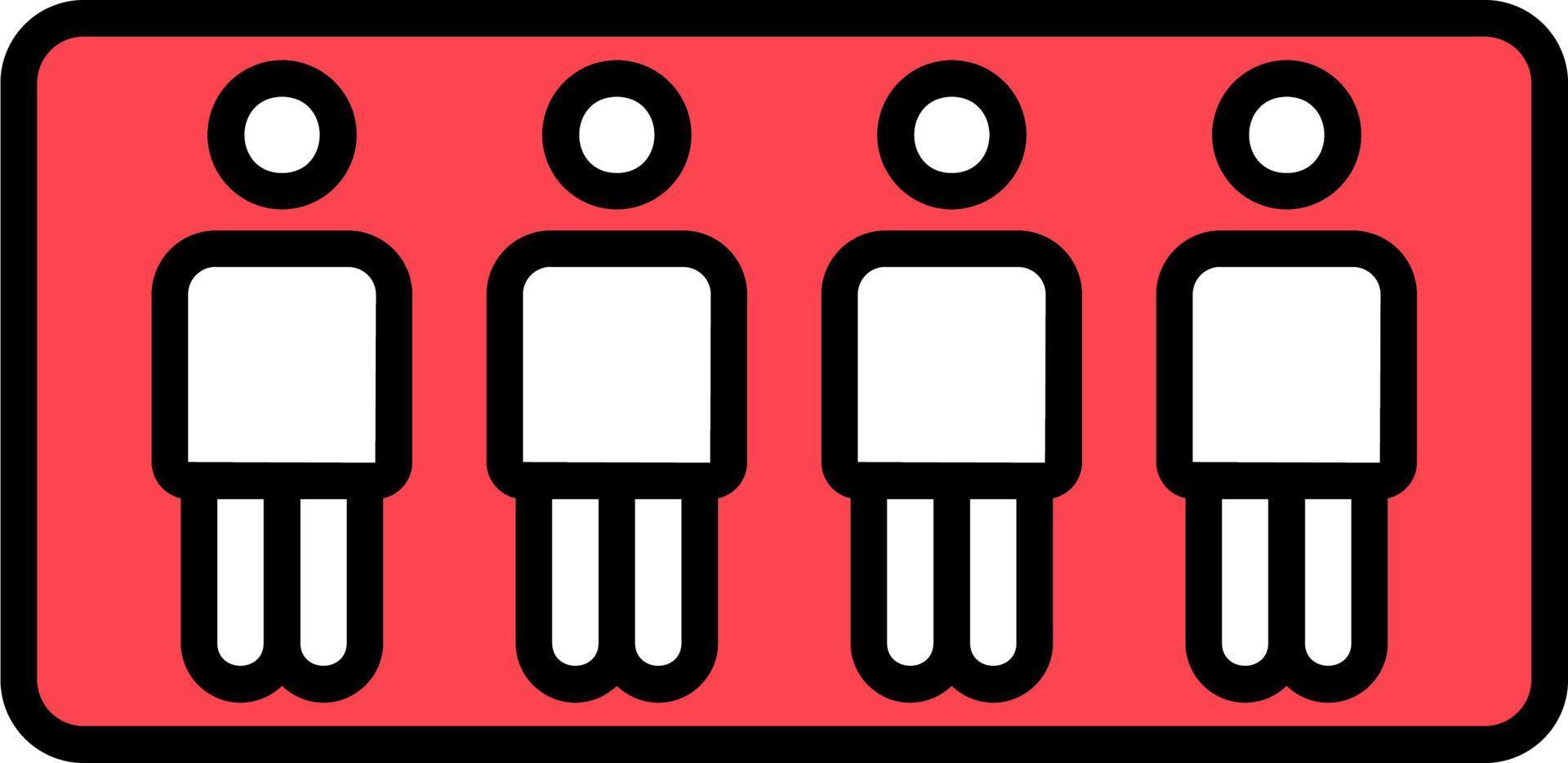 Stand in line Vector Icon