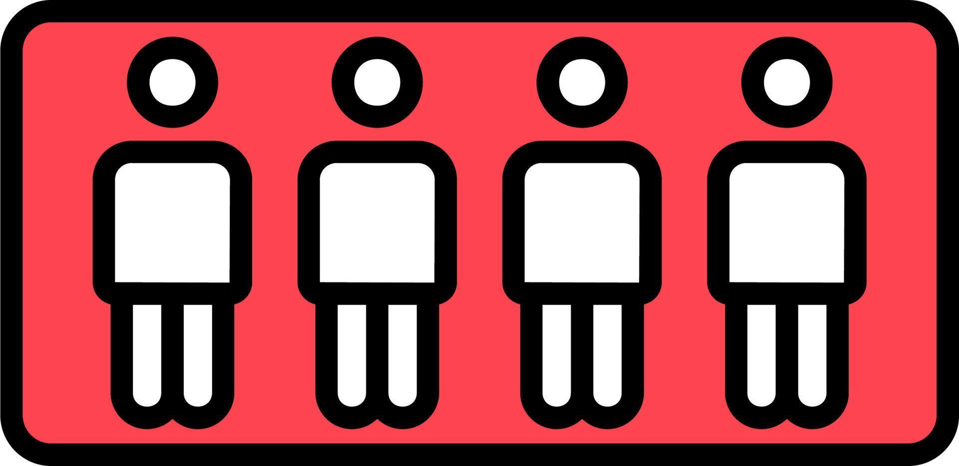 Stand in line Vector Icon