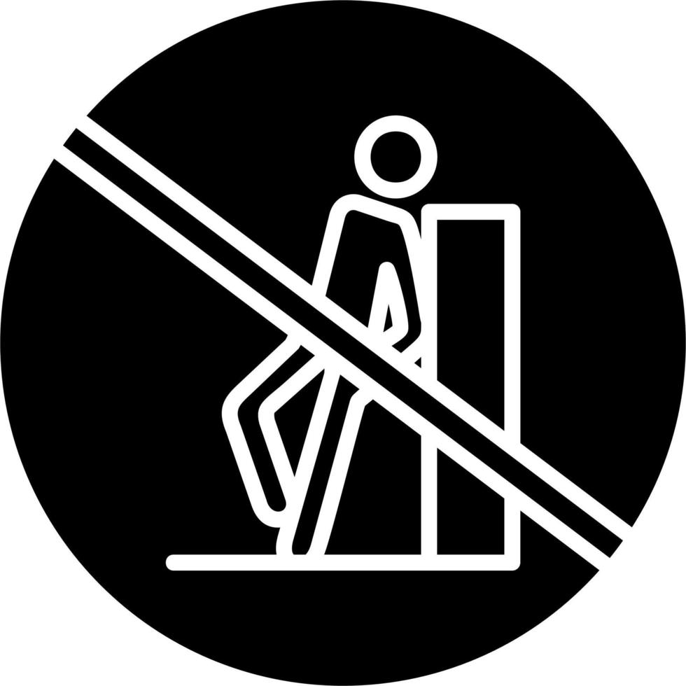Do Not Lean Door Vector Icon