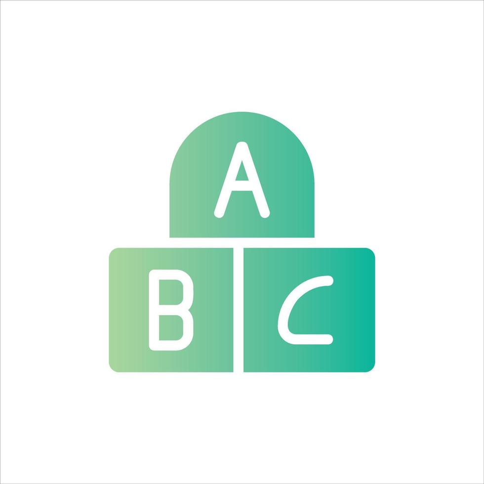 alphabet icon with isolated vektor and transparent background vector