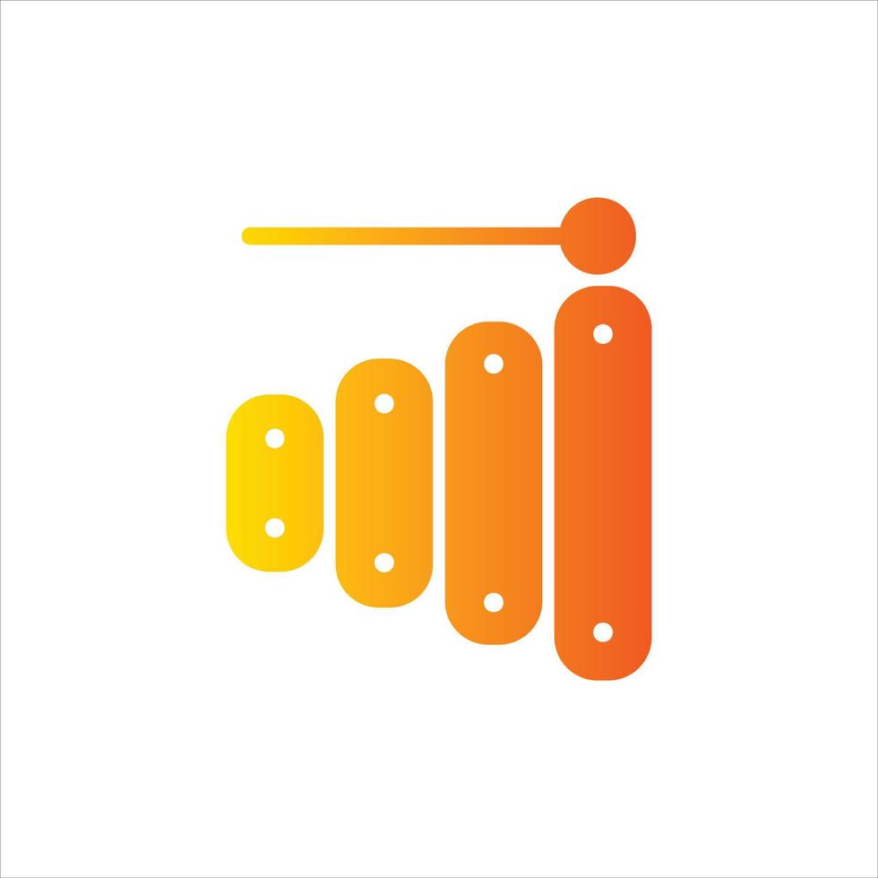 xylophone icon with isolated vektor and transparent background vector