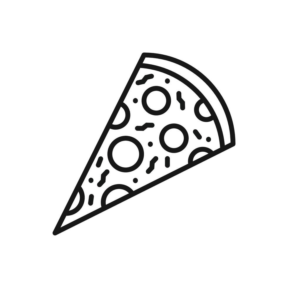 Editable Icon of Pizza Slice, Vector illustration isolated on white background. using for Presentation, website or mobile app