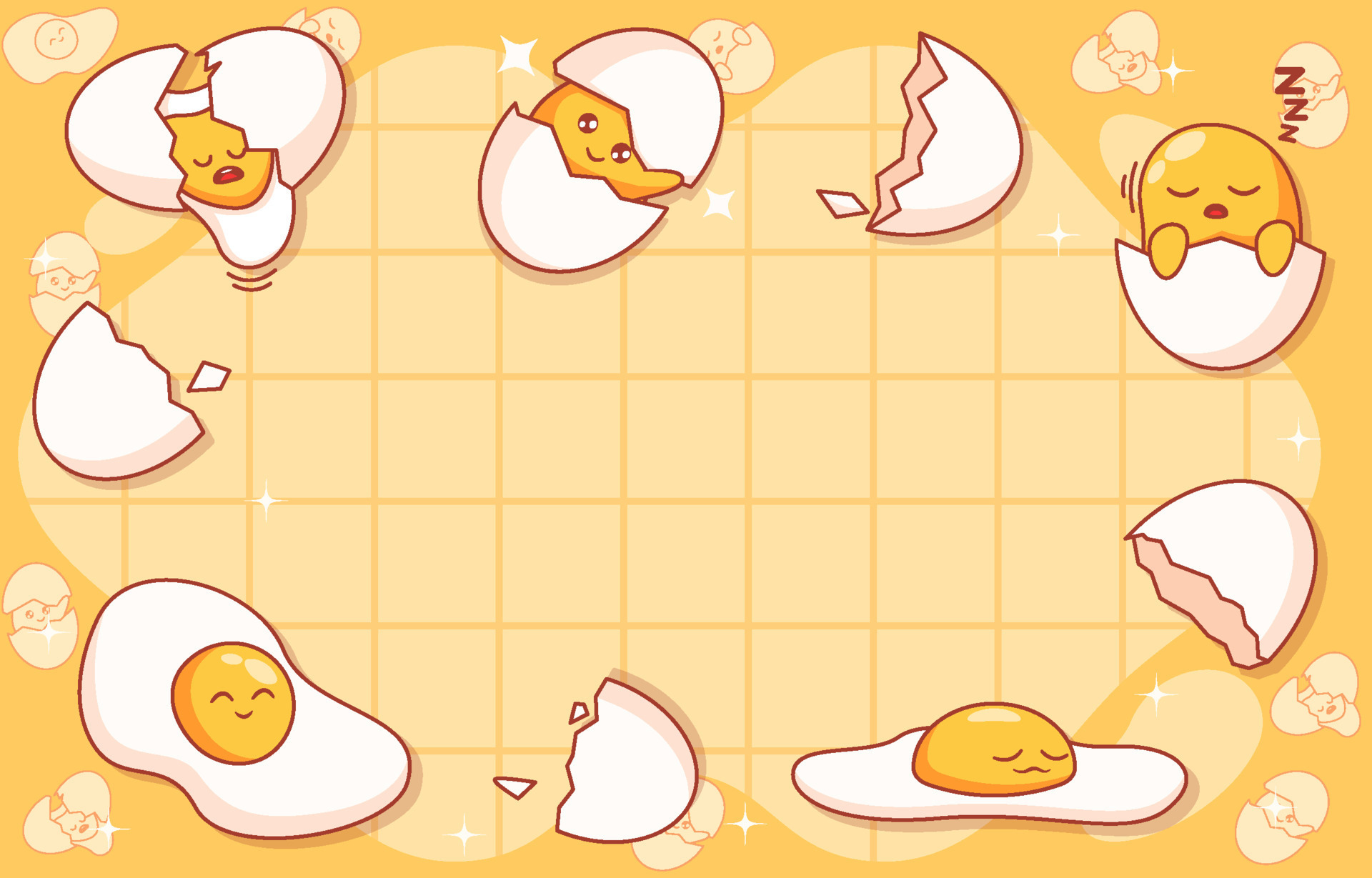 Cute Egg Yolk Background 22095318 Vector Art at Vecteezy