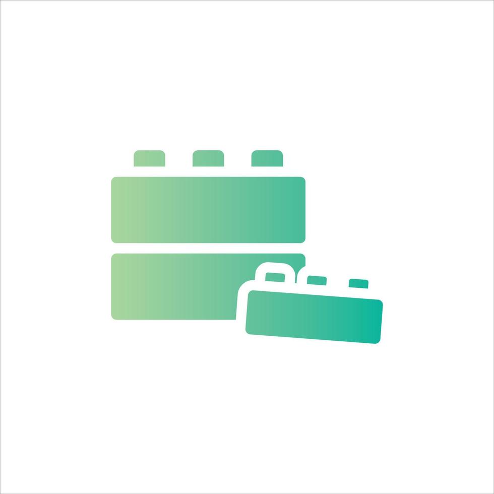 toy blocks icon with isolated vektor and transparent background vector