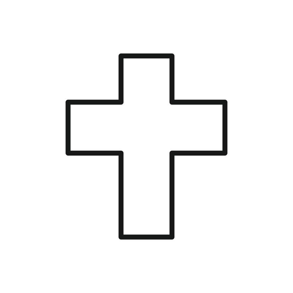 Editable Icon of Crucifix, Vector illustration isolated on white background. using for Presentation, website or mobile app