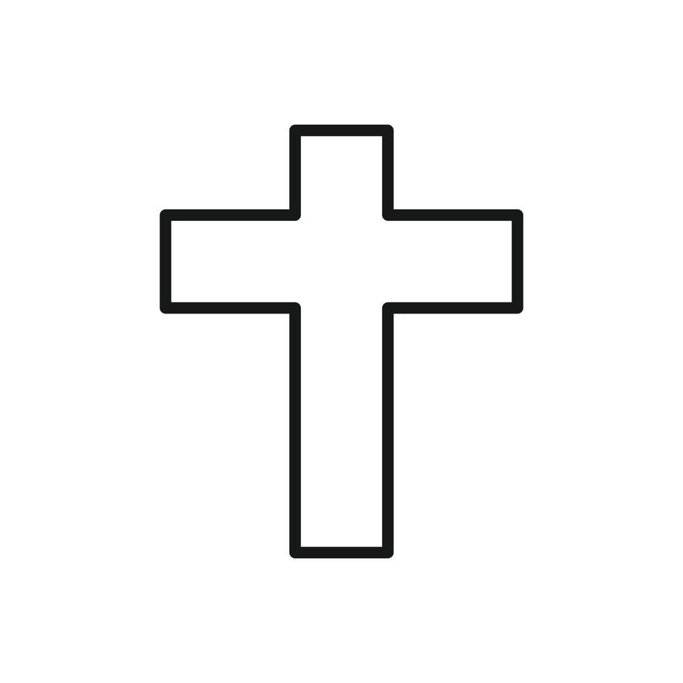 editable icono de crucifijo, vector ilustración aislado en blanco antecedentes. utilizando para presentación, sitio web o móvil aplicación