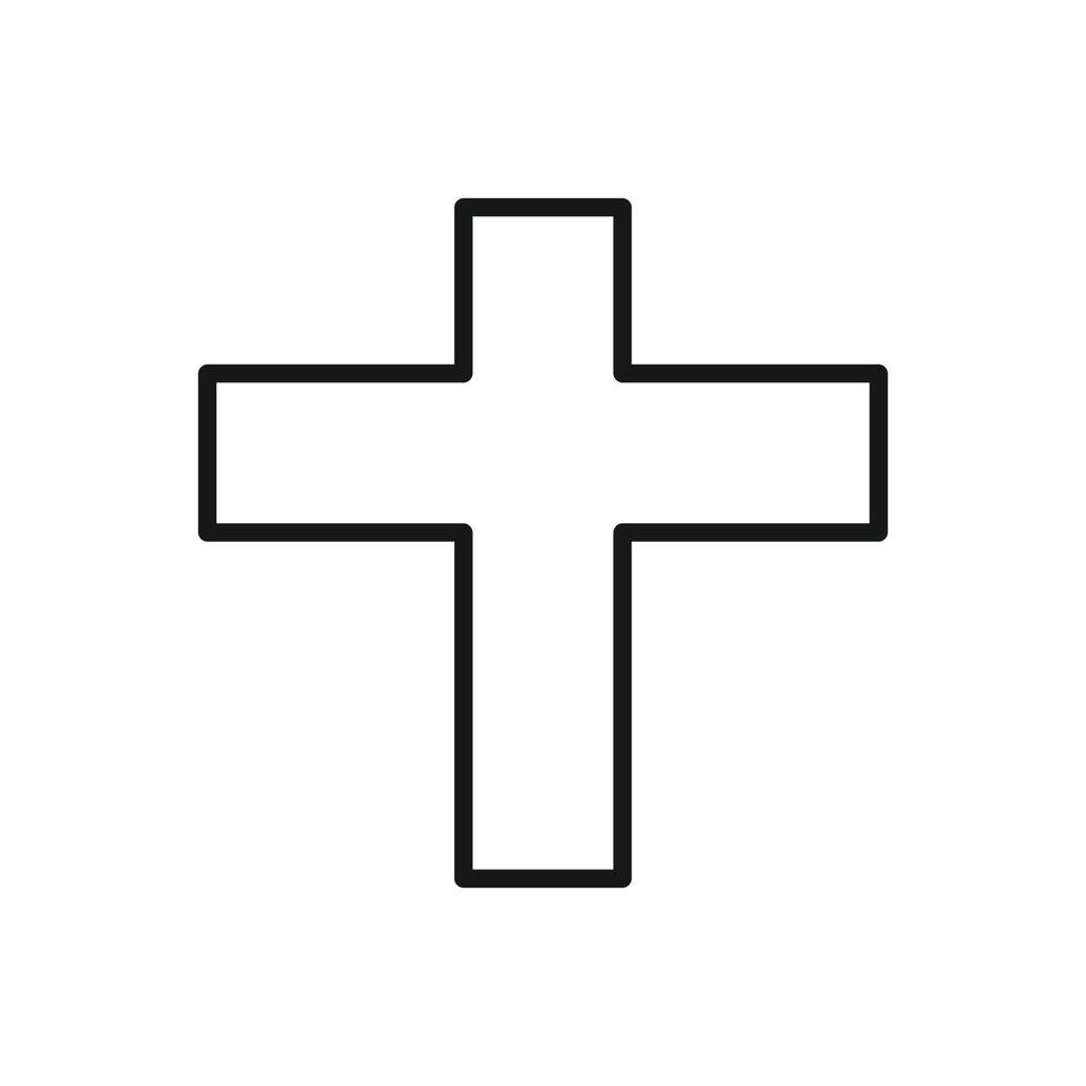 Editable Icon of Crucifix, Vector illustration isolated on white background. using for Presentation, website or mobile app