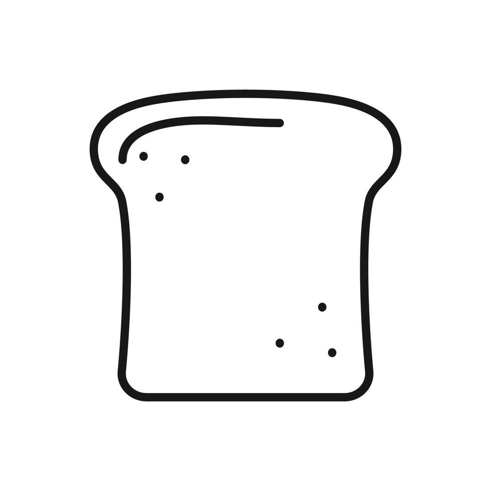 Editable Icon of Bread Slice, Vector illustration isolated on white background. using for Presentation, website or mobile app