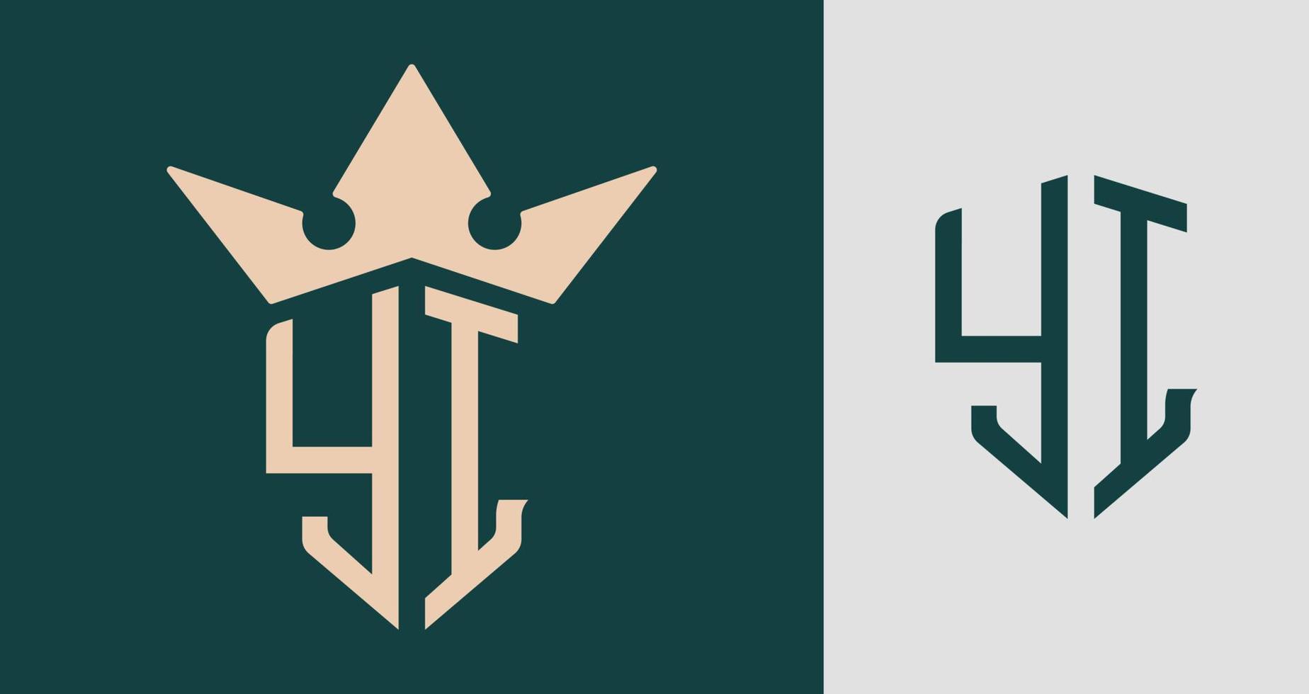 creativo inicial letras yi logo diseños vector