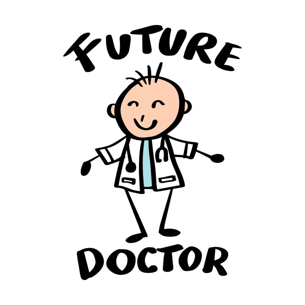 Future doctor lettering. vector