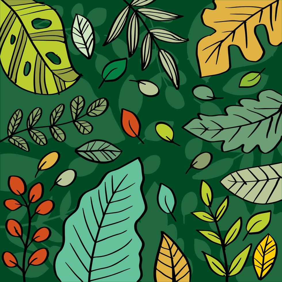 Beautiful green Leaf background vector illustration