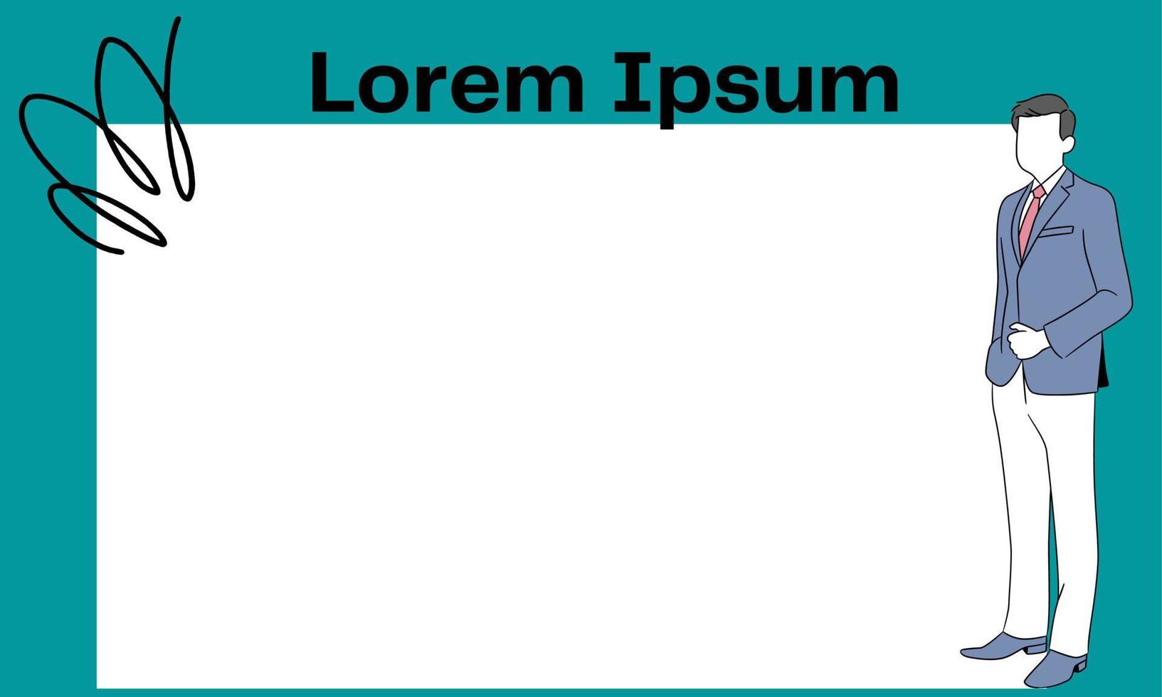 Presentation template vector illustration, minimalist concept slideshow
