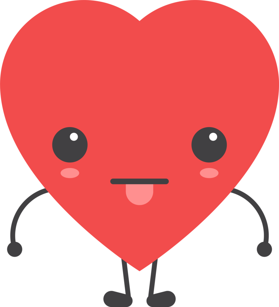 cartone animato cuore forma emoji png