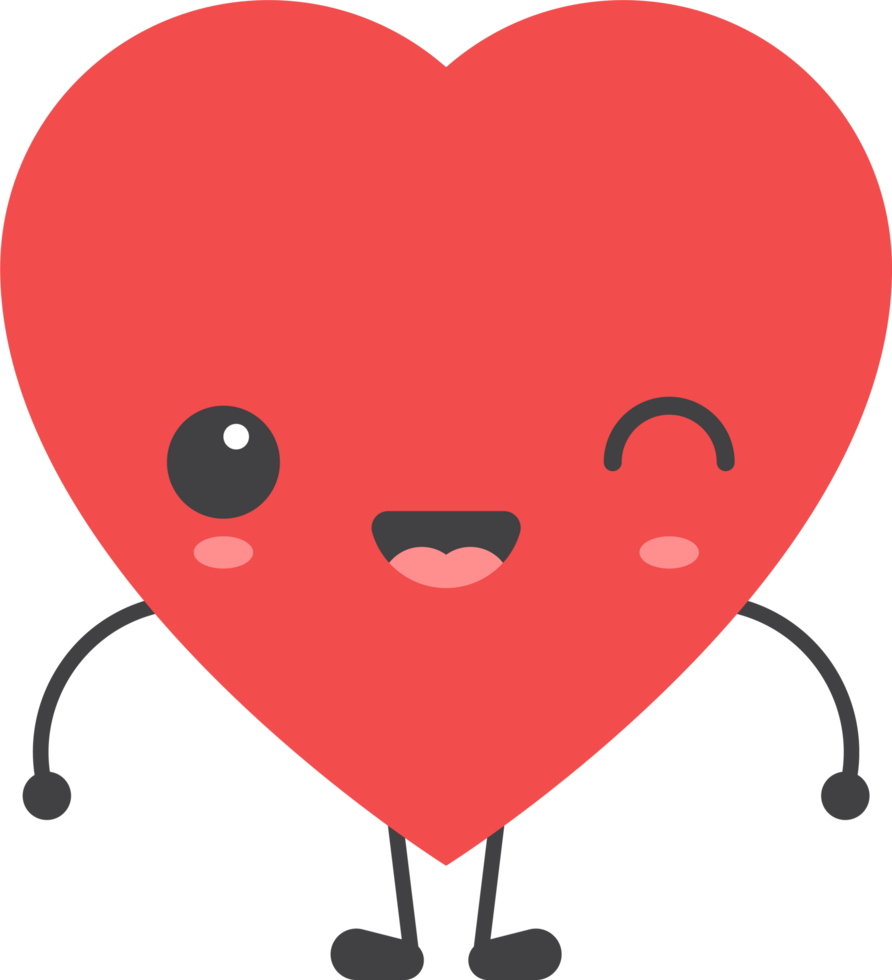 cartone animato cuore forma emoji png