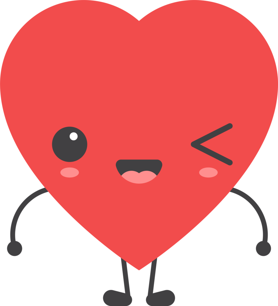 cartone animato cuore forma emoji png