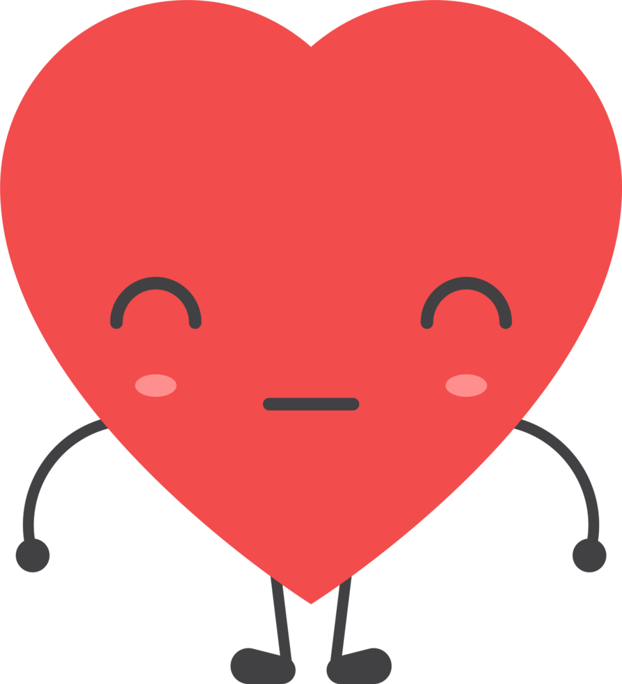 Cartoon heart shape emoji png