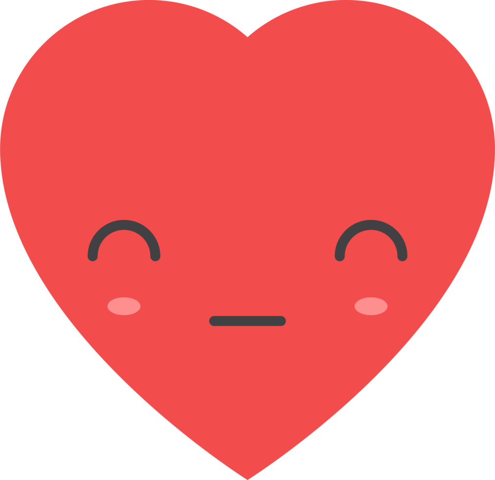 cartone animato cuore forma emoji png