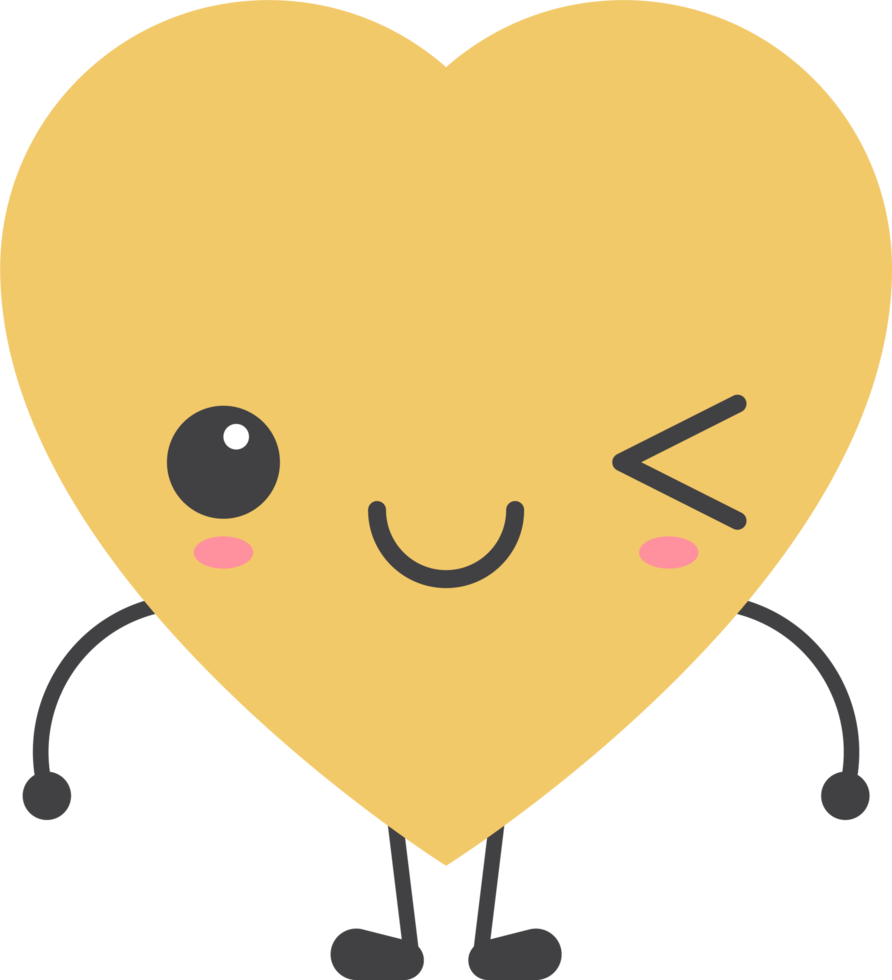 Cartoon heart shape emoji 22095657 PNG