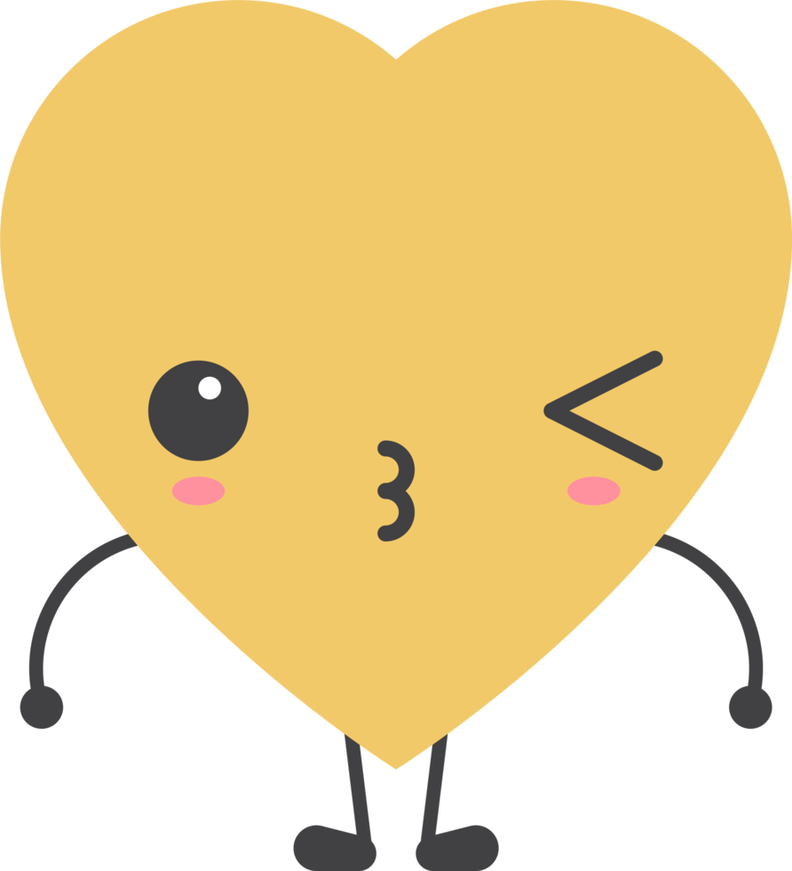 Cartoon heart shape emoji 22095659 PNG