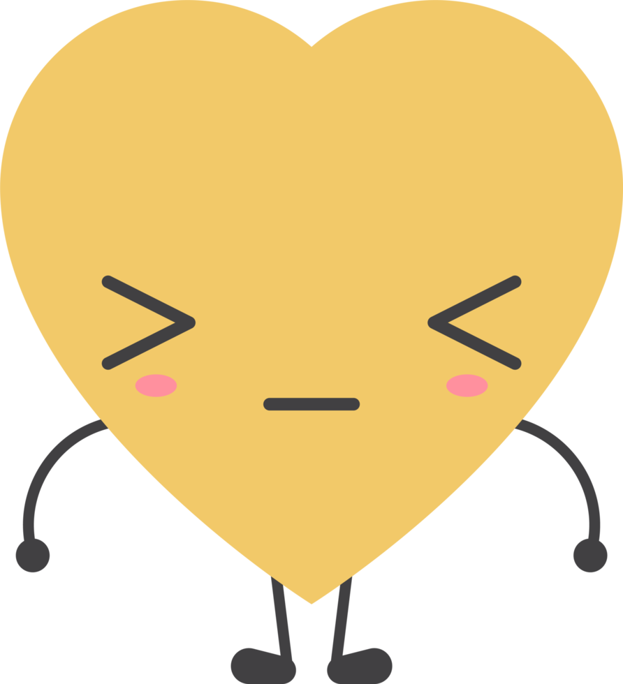 Cartoon heart shape emoji png