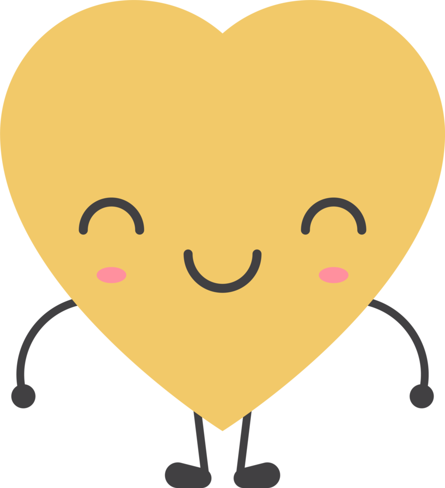 Cartoon heart shape emoji 22095663 PNG