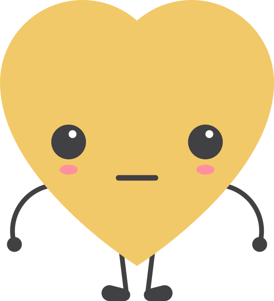 Cartoon heart shape emoji png