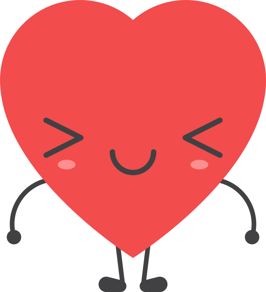 Cartoon heart shape emoji png