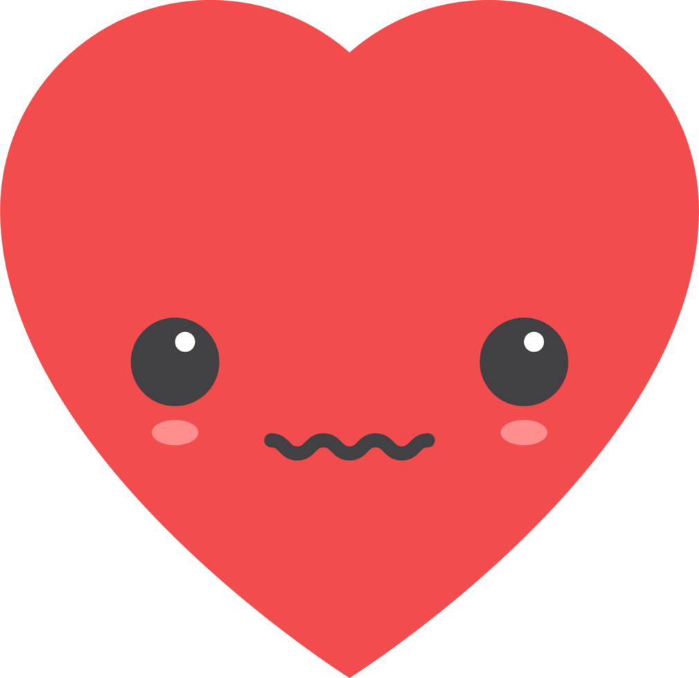 Cartoon heart shape emoji 22095687 PNG