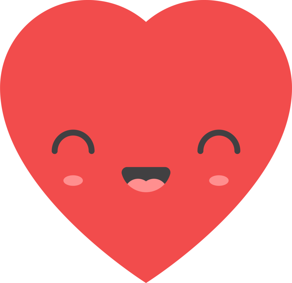 desenho animado coração forma emoji png