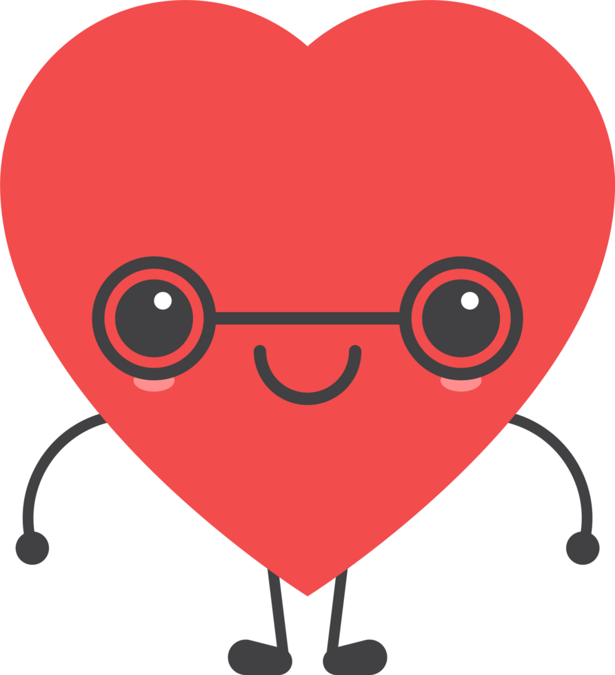 Cartoon heart shape emoji png