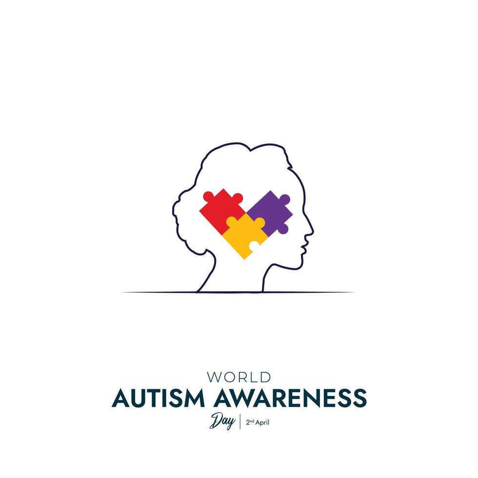 World Autism Awareness Day Social Media Post vector