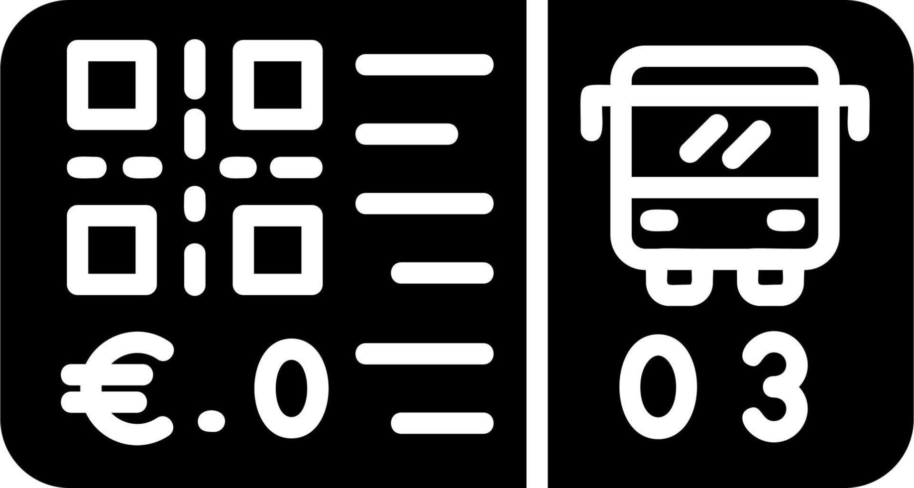 Bus Ticket Vector Icon