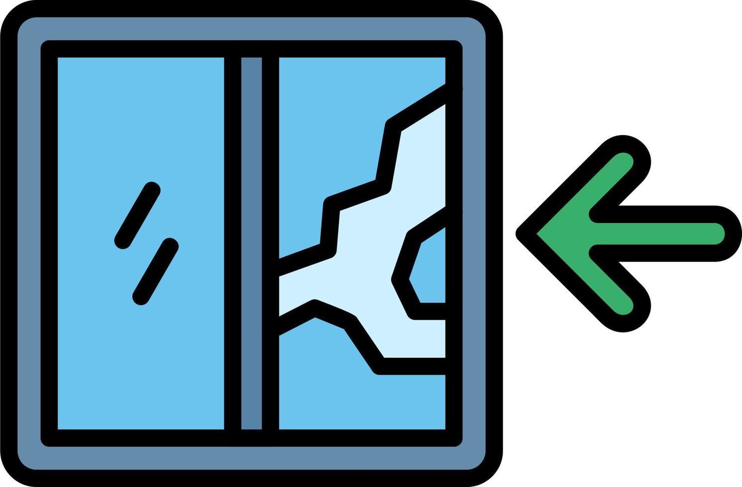 Door Broken Vector Icon