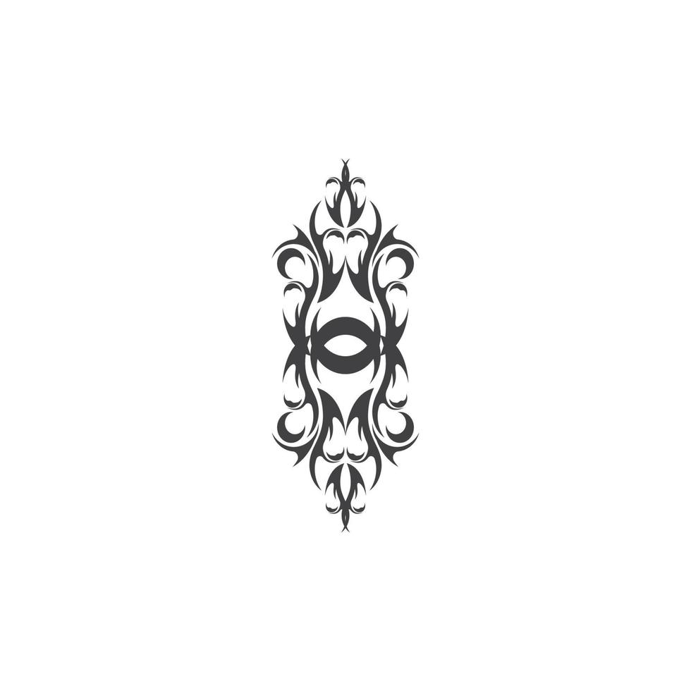 Black Tribal Tattoo Abstract Symbol Template vector