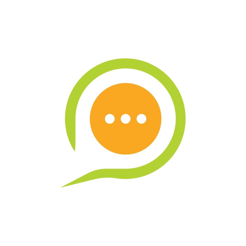 speech bubble logo icon vector