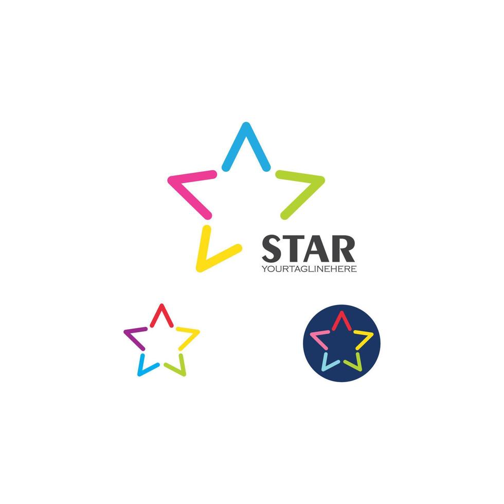 estrella logo icono vector ilustración