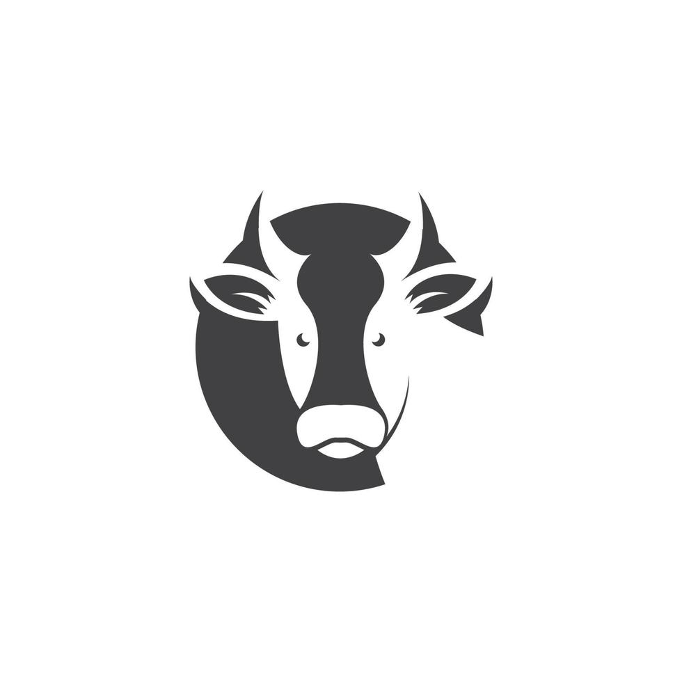 vaca logo vector ilustración