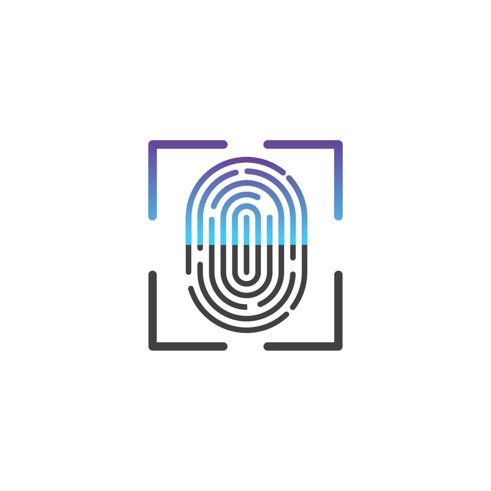 fingerprint logo icon illustration vector template