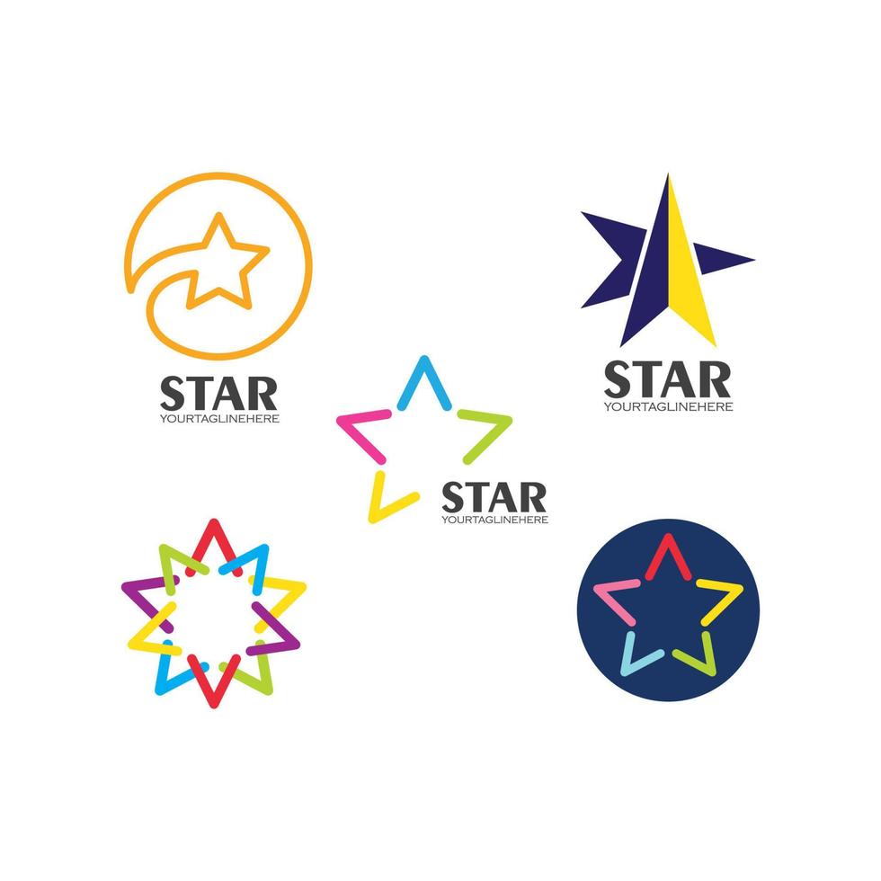 estrella logo icono vector ilustración