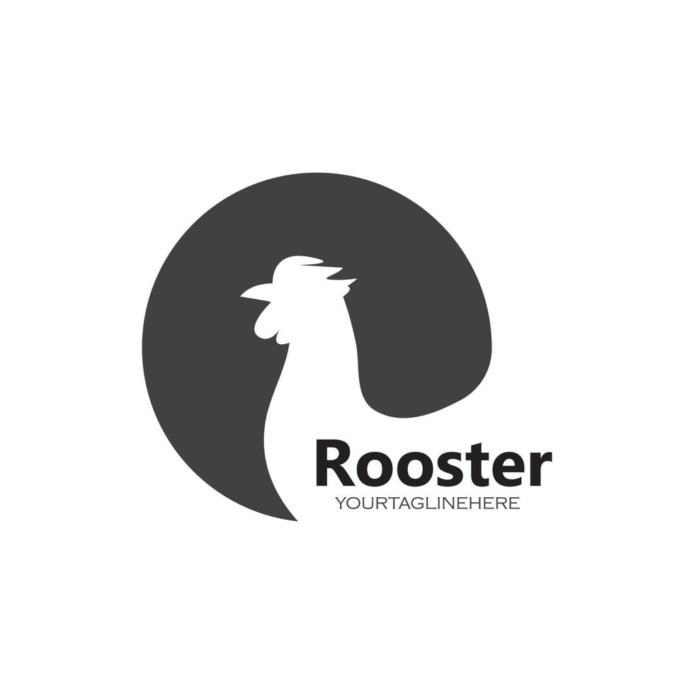 rooster logo vector illustration template