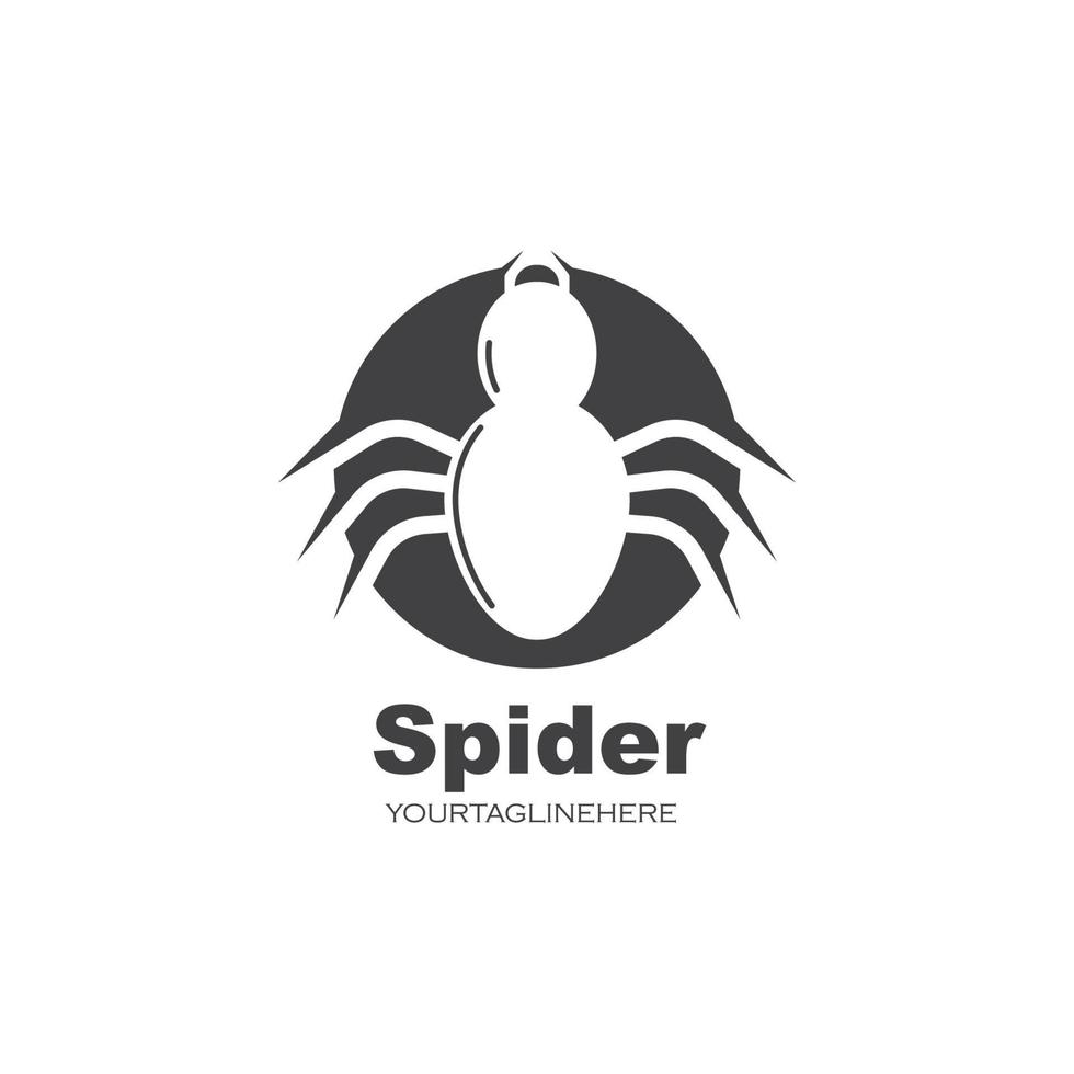 araña logo vector ilustración
