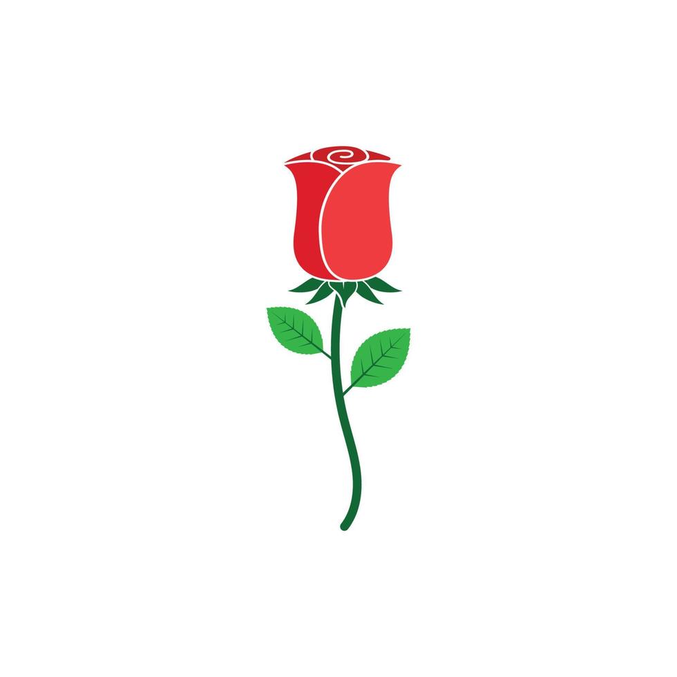 Rosa flor logo vector modelo