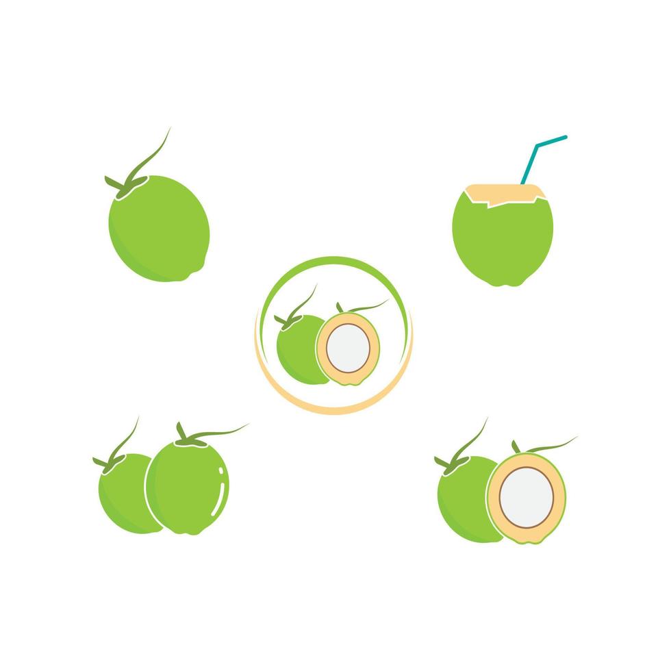 coconut vector icon illustration design