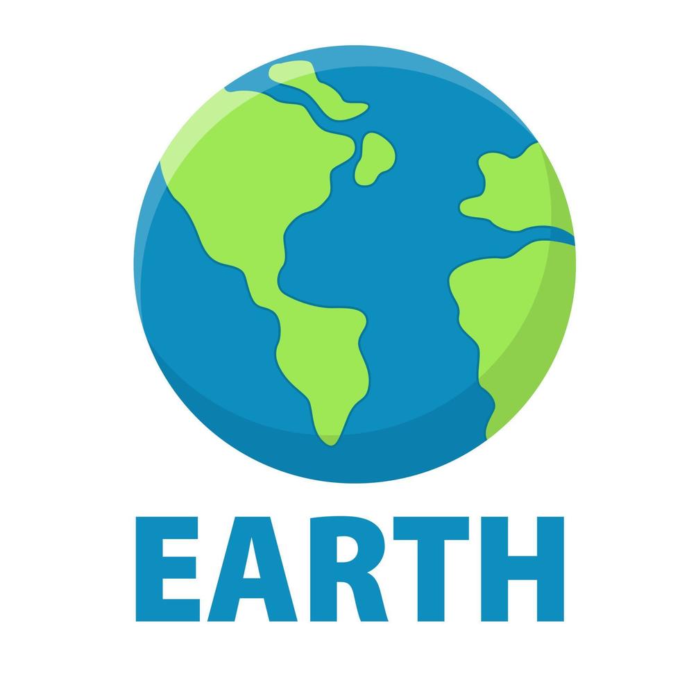 Earth cartoon vector illustration on white background