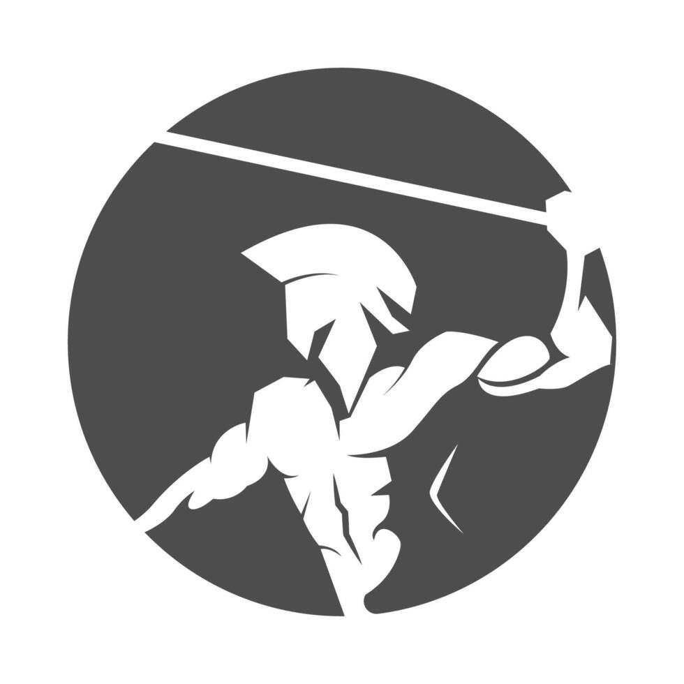 Gladiator logo icon design vector