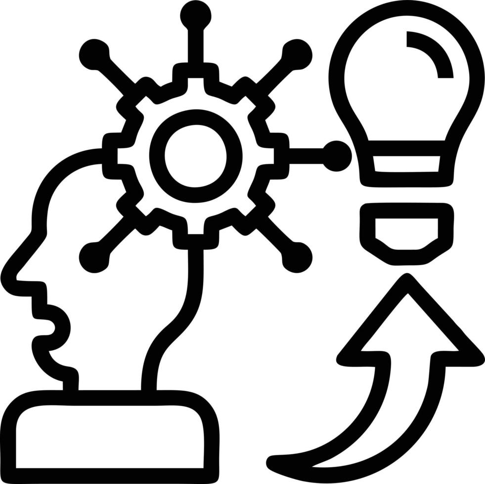 Idea solution icon symbol vector image. Illustration of the creative innovation concept design. EPS 10